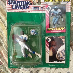 Barry Sanders Action Figure - Blue and Silver